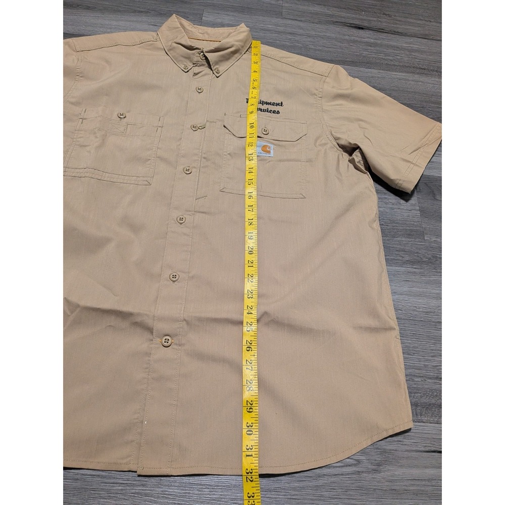 Carhartt Force Men's‎ Brown Relaxed Fit Button Up Short Sleeve Shirt Size XL - Picture 5 of 7
